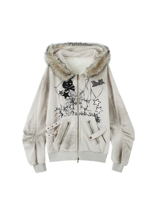 Luxe Retro Rabbit Hoodie