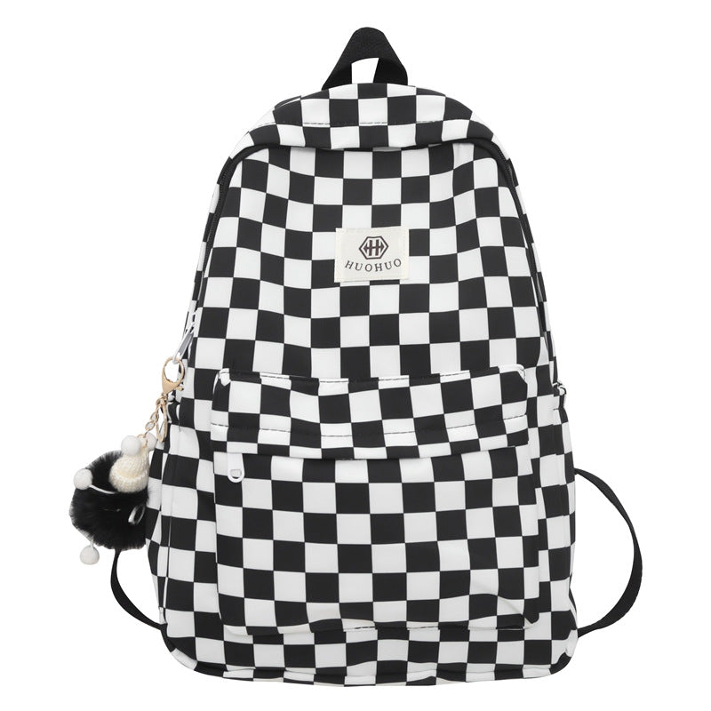 Retro Checkered Backpack