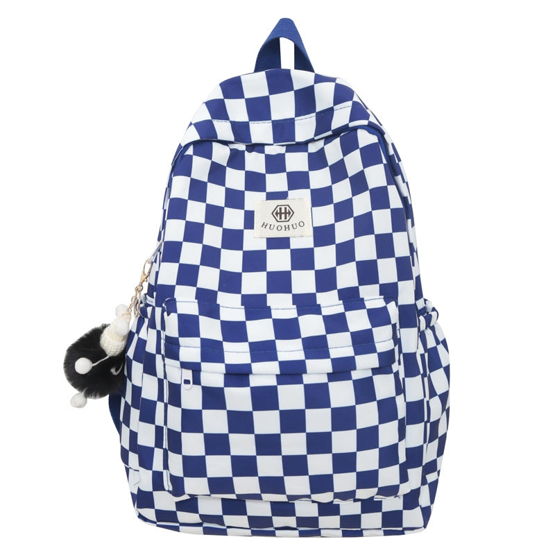 Retro Checkered Backpack