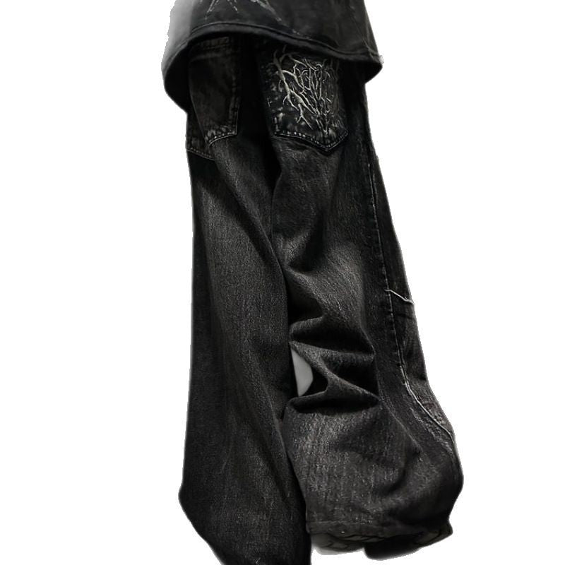 Nocturne Spider Embroidered Denim