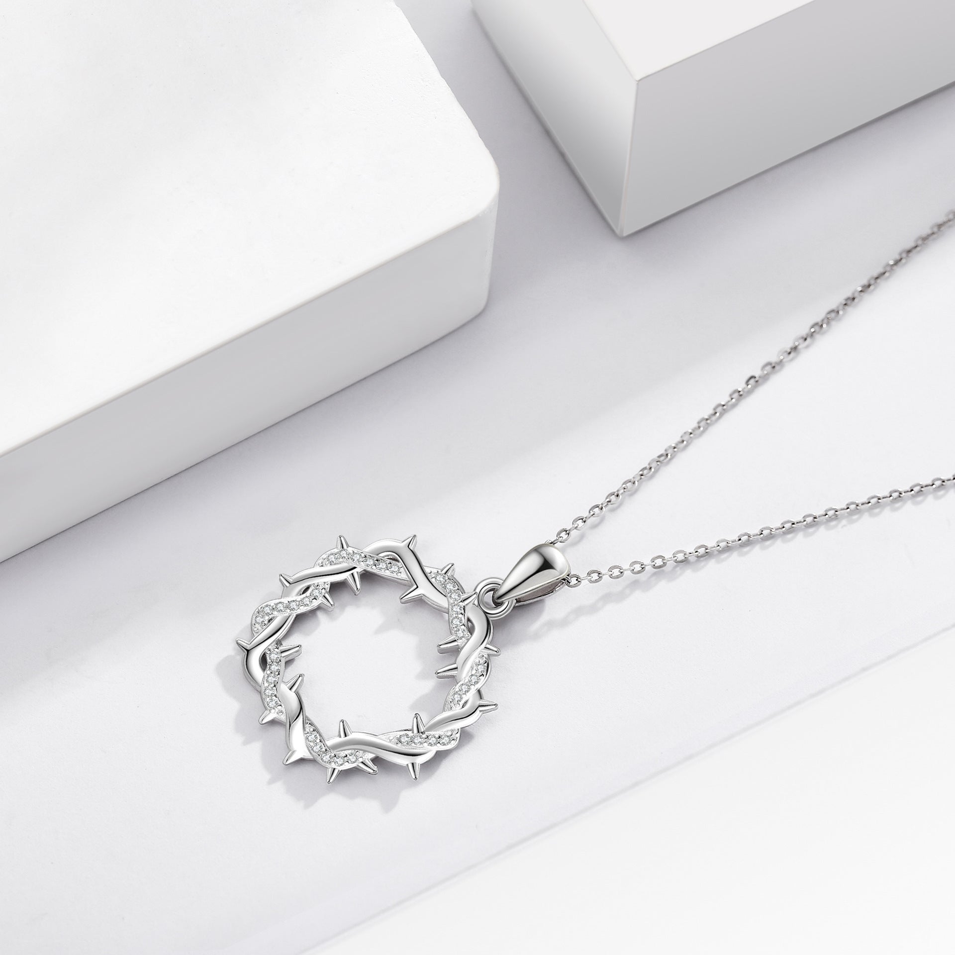 Thornbound Silver Necklace