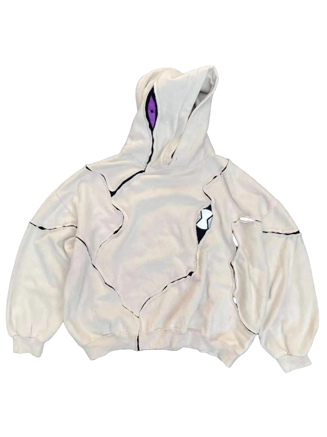 Spliced Hooded Sweatshirt