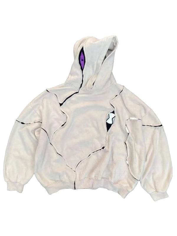 Spliced Hooded Sweatshirt