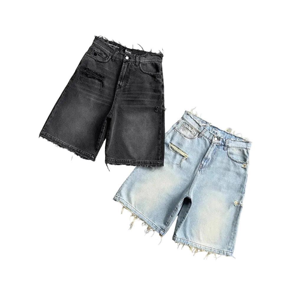 GRAVEWASH JEANS-SHORTS