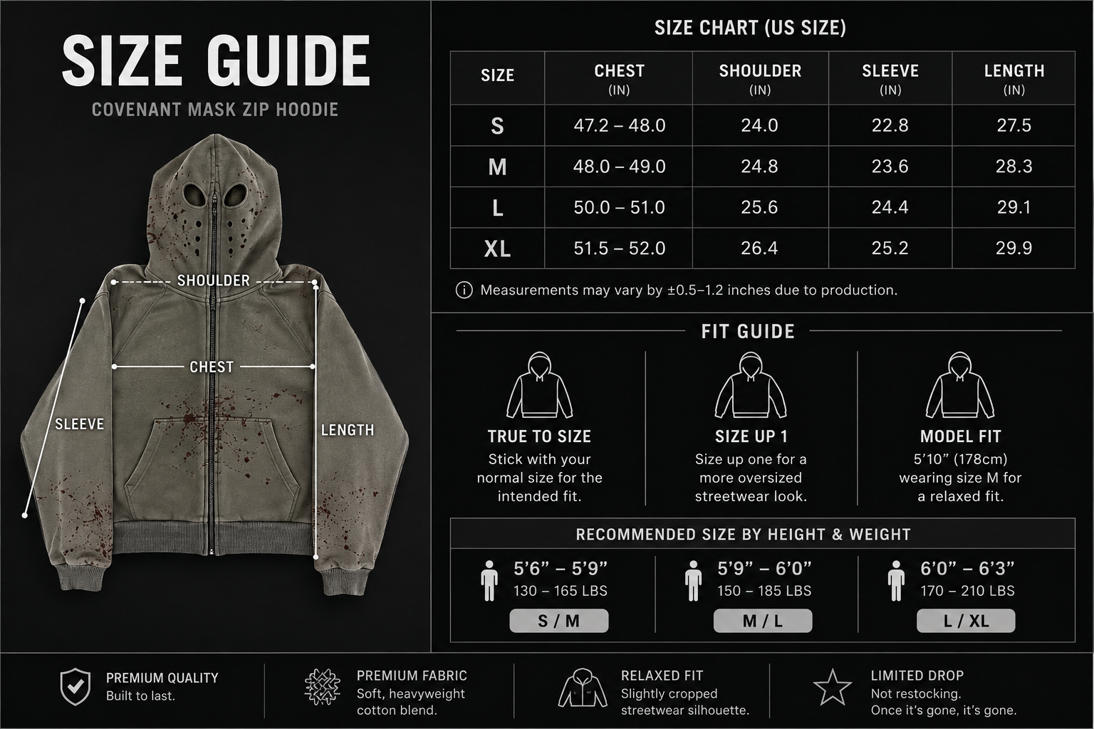COVENANT MASK ZIP HOODIE
