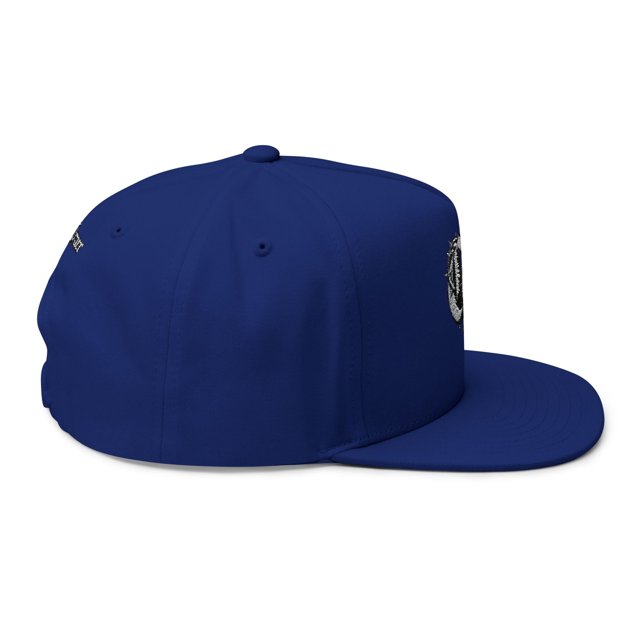 Gorra plana CurioCorner Gothic CC Monogram — Snapback bordada estilo urbano