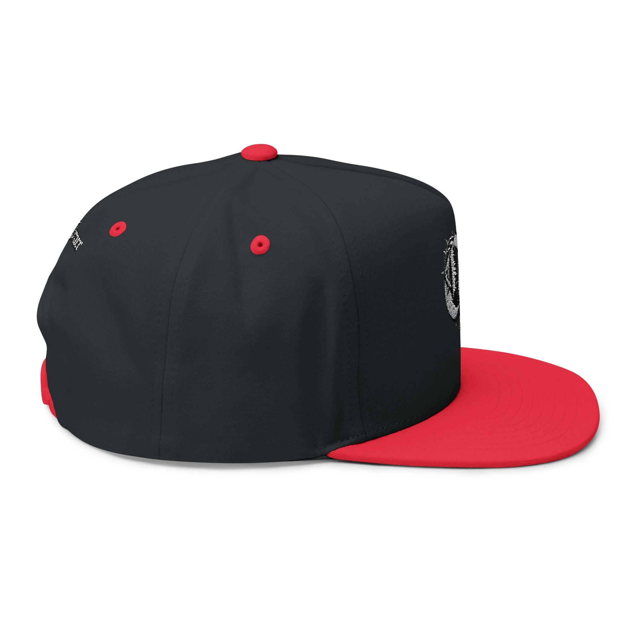 Gorra plana CurioCorner Gothic CC Monogram — Snapback bordada estilo urbano
