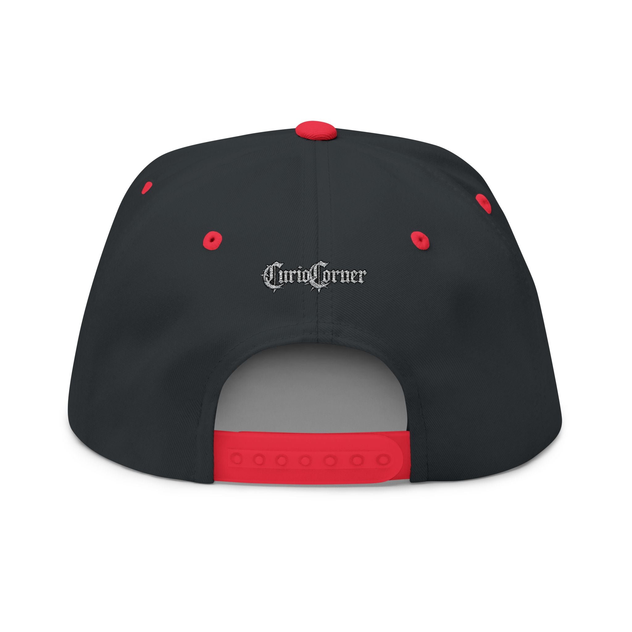 Gorra plana CurioCorner Gothic CC Monogram — Snapback bordada estilo urbano