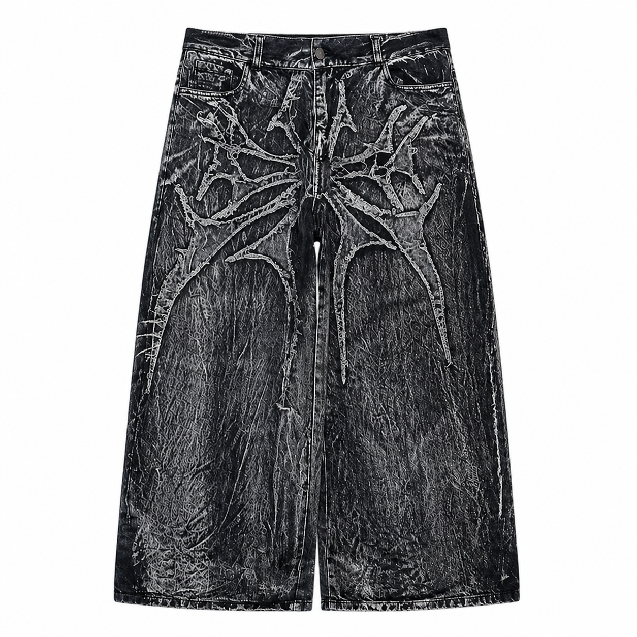 Nocturne Spider Embroidered Denim