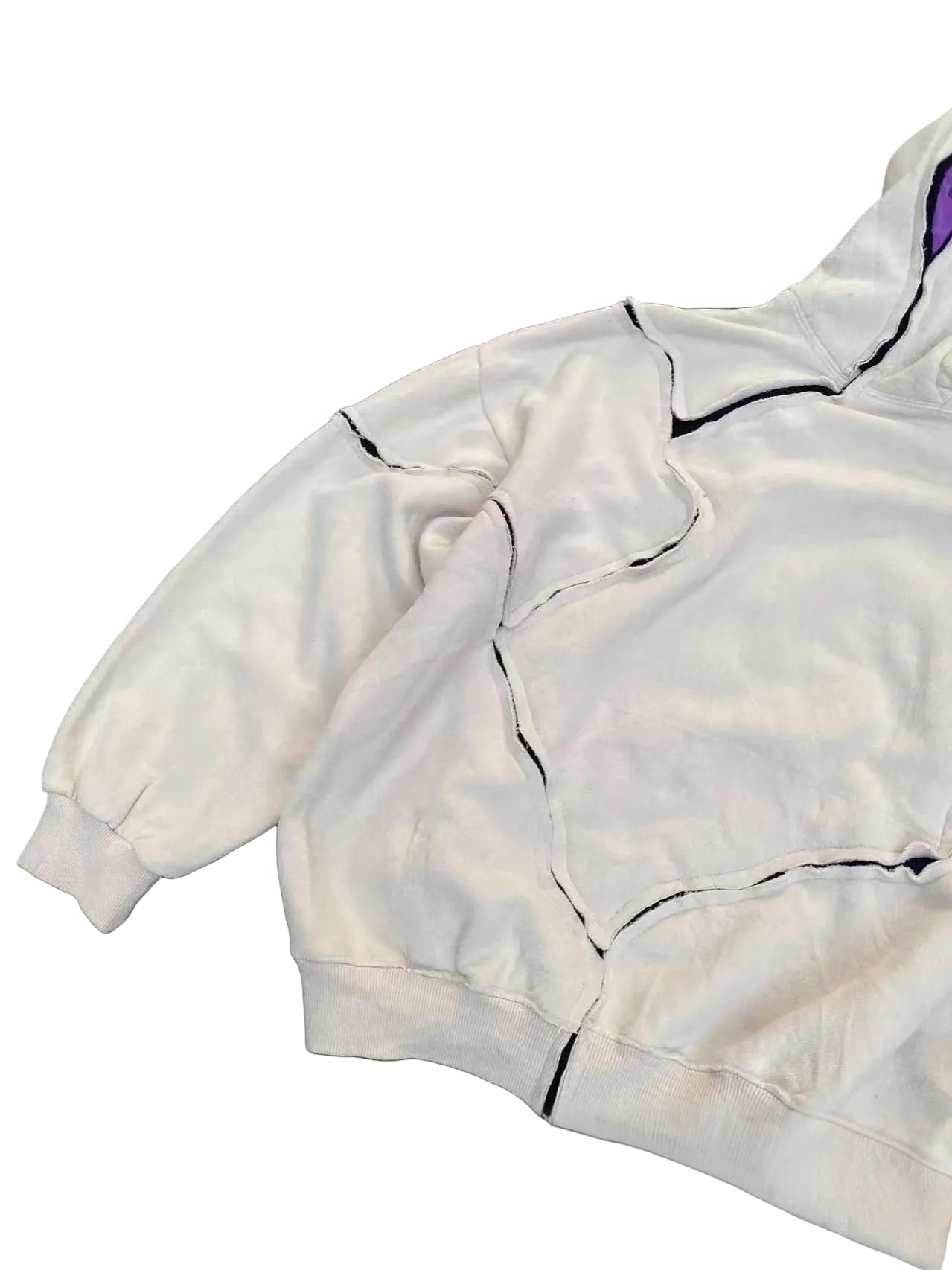 Spliced Hooded Sweatshirt