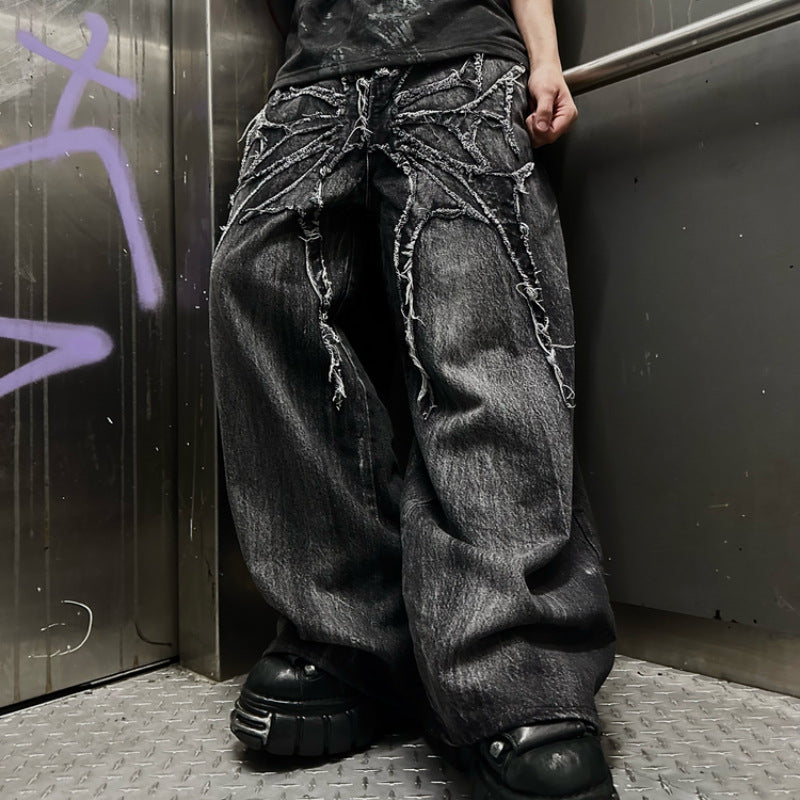Nocturne Spider Embroidered Denim