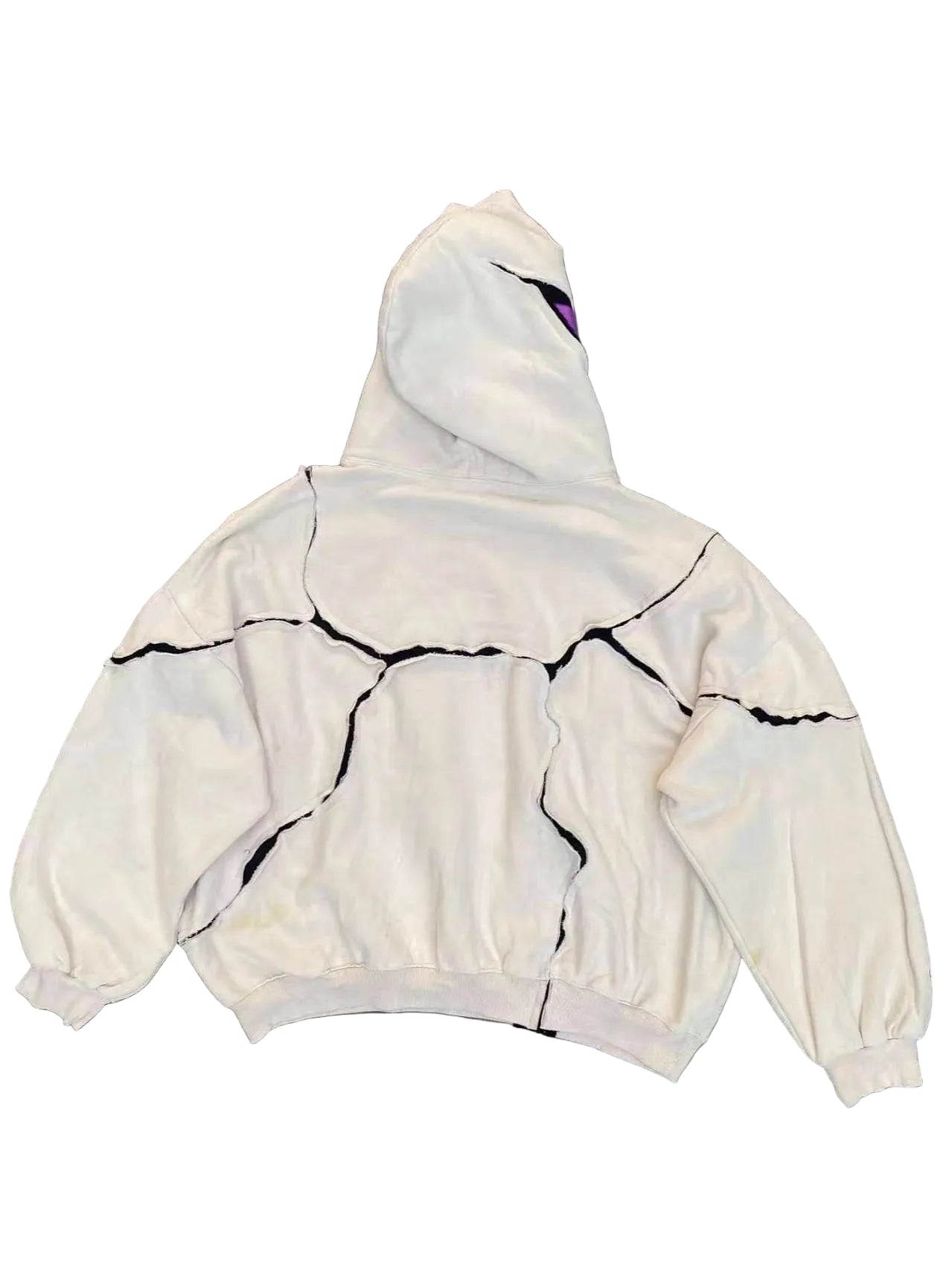 Spliced Hooded Sweatshirt