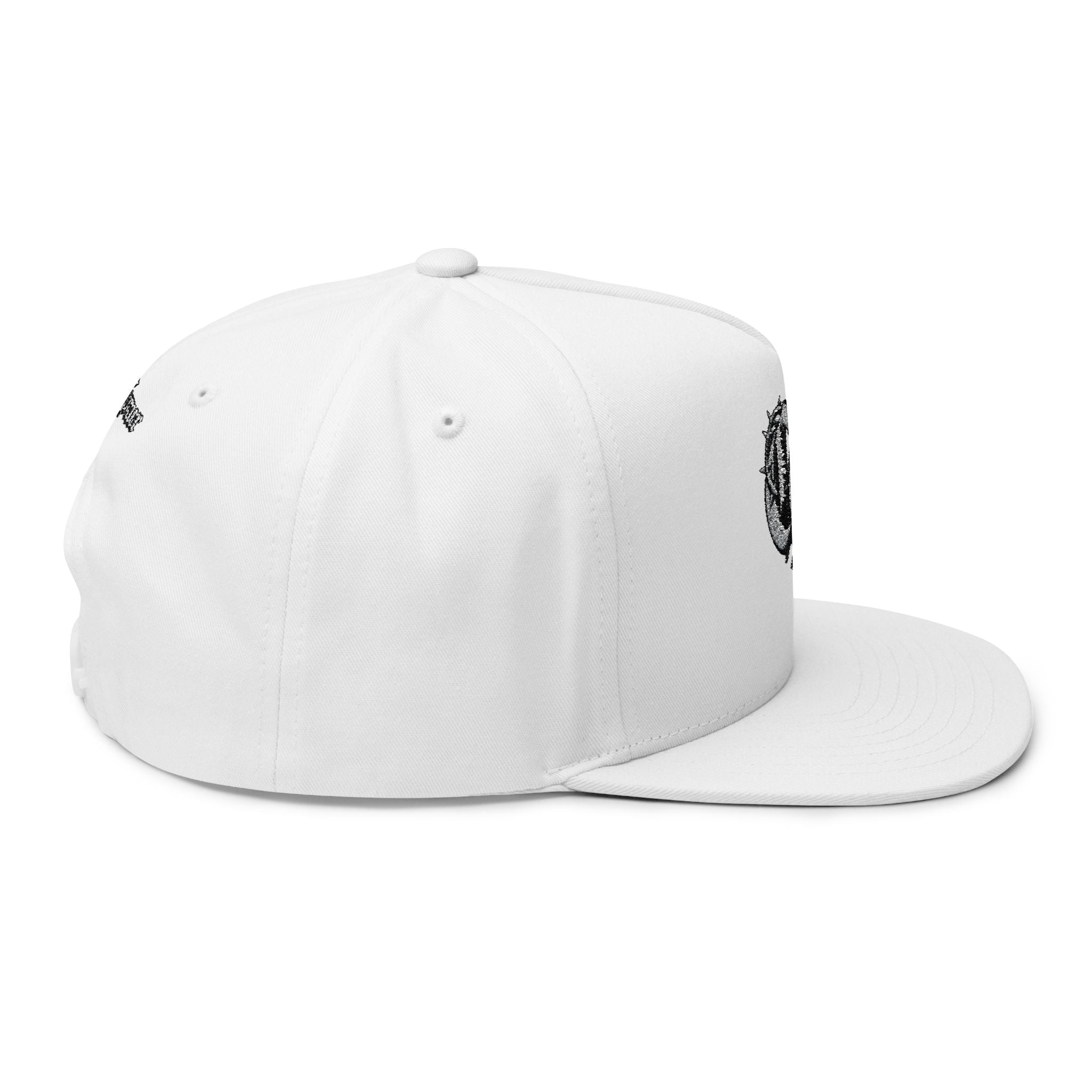 Gorra plana CurioCorner Gothic CC Monogram — Snapback bordada estilo urbano