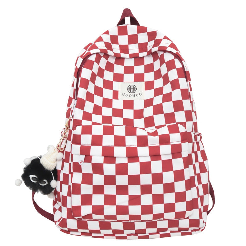 Retro Checkered Backpack