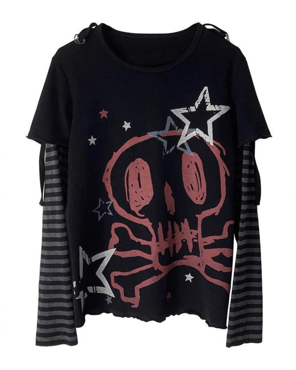 Shadow Skull Lagen-Langarmshirt