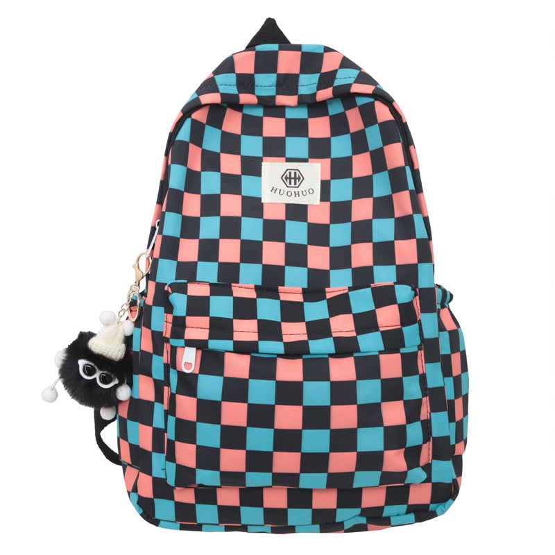 Retro Checkered Backpack
