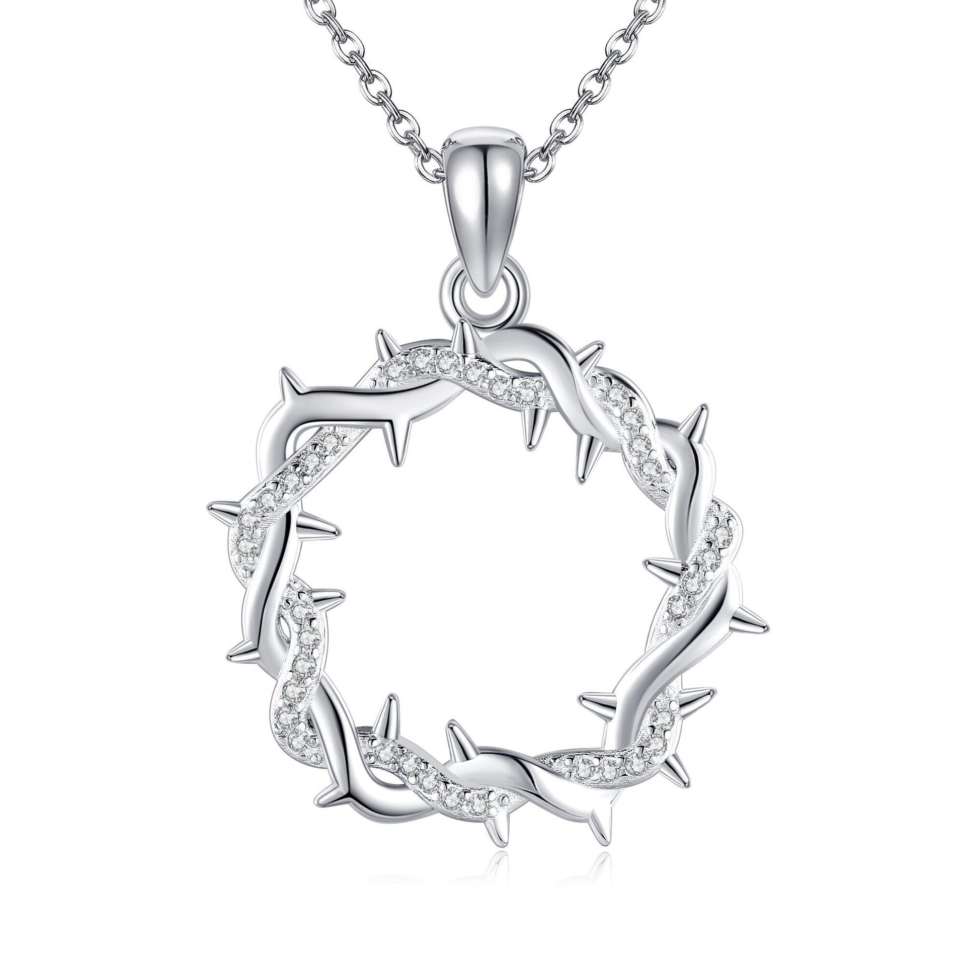 Thornbound Silver Necklace