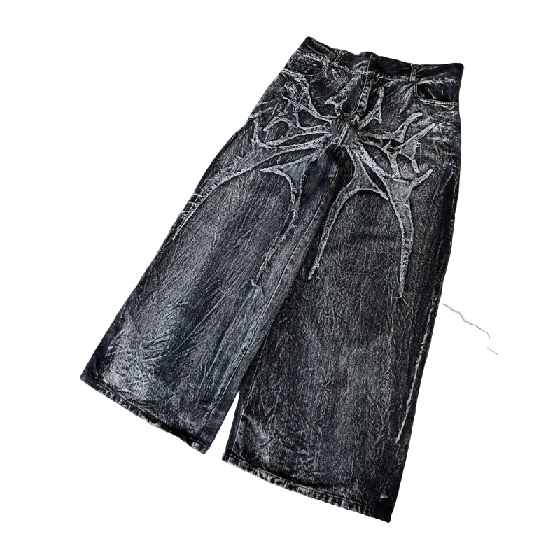 Nocturne Spider Embroidered Denim
