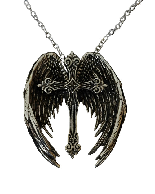 Angel Wings Cross Necklace