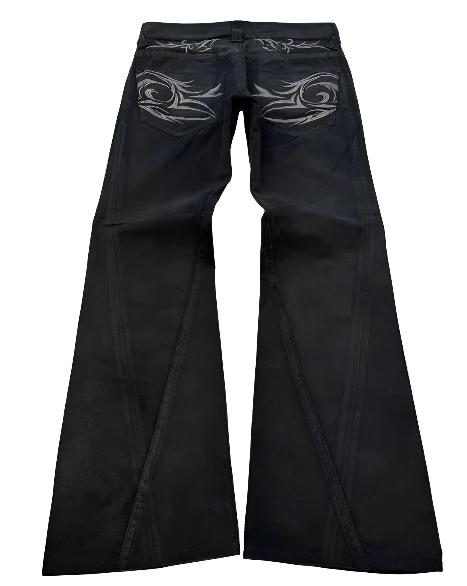 Noir Tribal Flared Denim