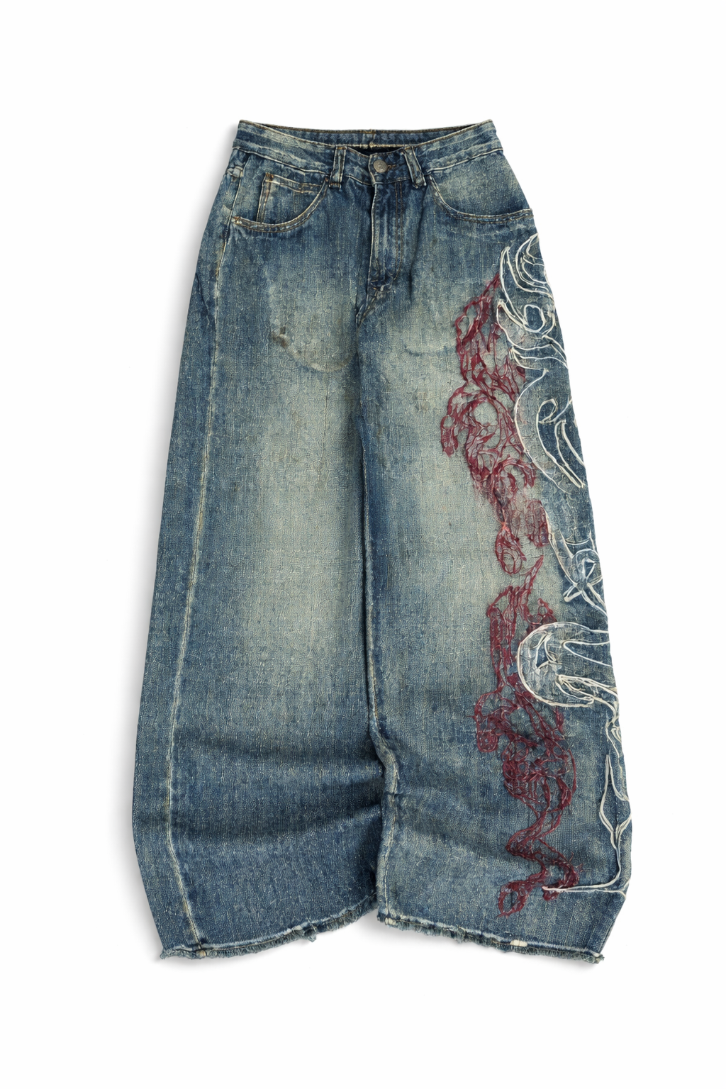 Gravewash Wide-Leg Denim