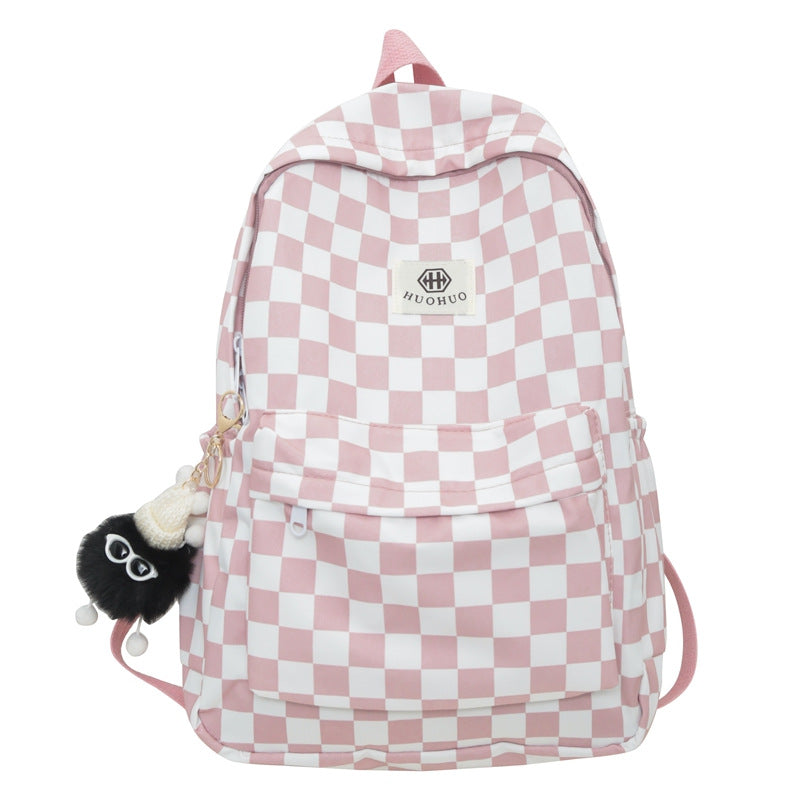 Retro Checkered Backpack