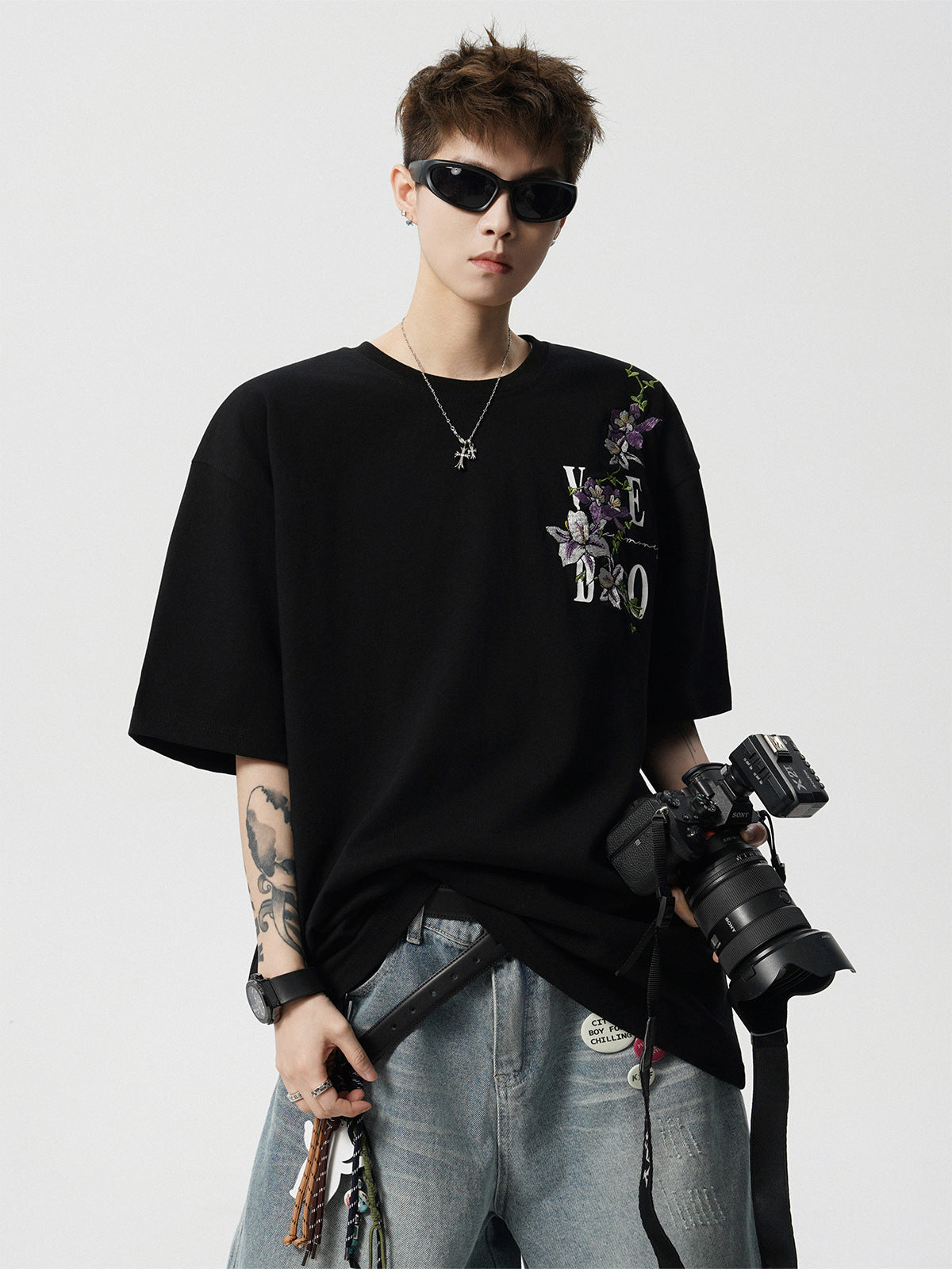 Floral Vibe Y2K Oversized Tee