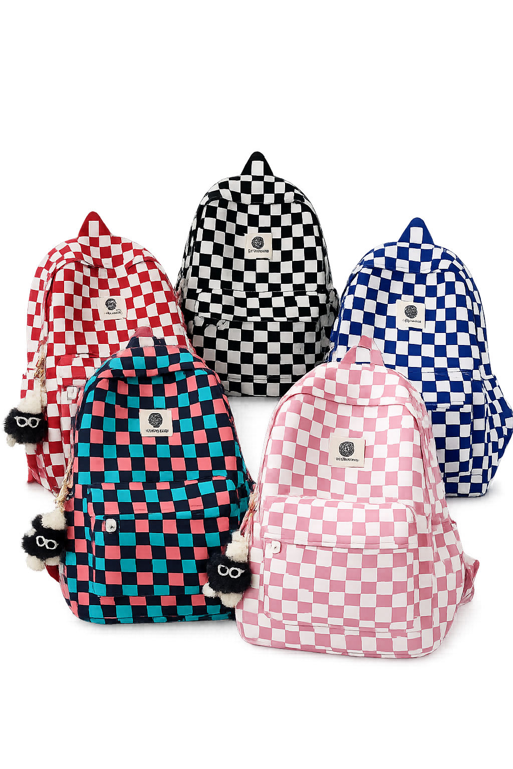 Retro Checkered Backpack
